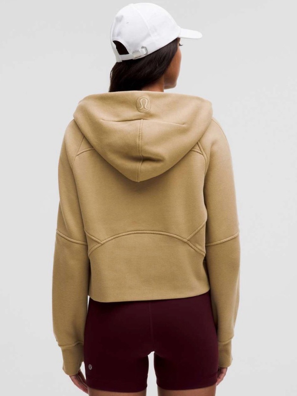 Lululemon Scuba Oversized Half-Zip Hoodie Waist Length Size M/L Filbert Tan NWT - Picture 2 of 6